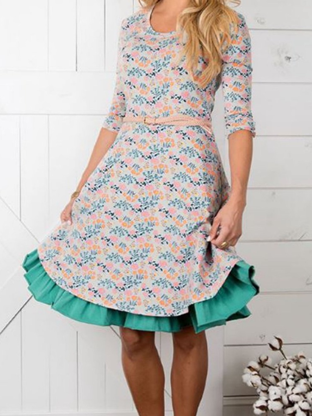 Matilda Jane X Joanna Gaines Floral Down On The Farm Twirl Fit & Flare Dress XS